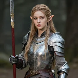 photo of a real-life beautiful elven warrior
