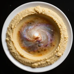 a hummus plate galaxy, nebula explosion, space photography, hd, 8 k
