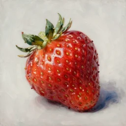 painting of a strawberry by rene magritte, hd, 4 k, detailed, award winning