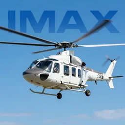 a shark helicopter, photograph, imax
