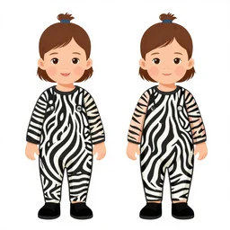 vector portrait of 2 2 yeard old mary louise brooks, zebra op art, mcbess, bright colours