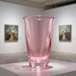 pink glass, art atation