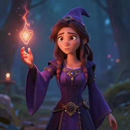 unsure young russian witch casting a spell. award - winning 3 d animation by an indie studio, rimlighting, depth of field, limited but vibrant palette, intricate details, impressionism, chiaroscuro, bokeh. 7 8 7 3 1 2