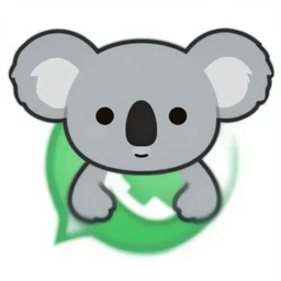 cute whatsapp emoji of a koala bear, vector