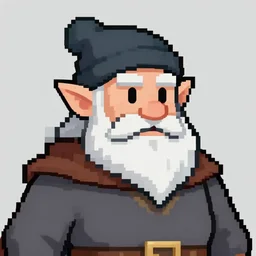 pixel art portrait of a dwarf