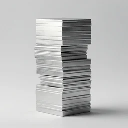 mass made of stacked block, contemporary sculpture, minimal, silver steel, trending on behance, keyshot 1 1