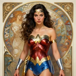 Andrew Tate as Wonder Woman, cute, fantasy, intricate, elegant, highly detailed, digital painting, 4k, HDR, concept art, smooth, sharp focus, illustration, art by artgerm and H R Giger and alphonse mucha
