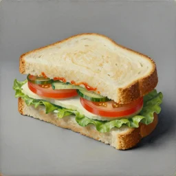 a painting of a sandwich by m. c. escher.