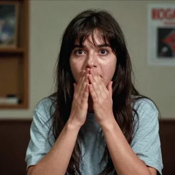 7 0 s film still from a horror movie about someone possessed and speaking in tongues, kodachrome, cinecolor, cinestill, film grain, film texture, retro, cinematic, high resolution, photorealism,