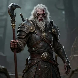 warrior character portrait zombie old male hobbi fantasy