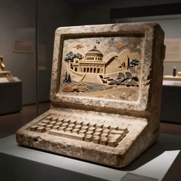 an ancient roman desktop computer on display at a museum