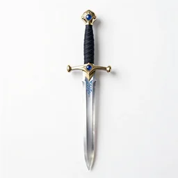 hand-painted crystal sword, 8k product photo, isolated on a pure white background, centered, entire object in frame, sharp focus, soft studio lighting