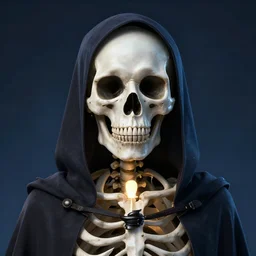 bluotdeamorθαναød skeleton black lantern of deamuerθαναth, highly detailed portrait, digital art, trending on artstation.