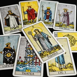 tarot cards covered with arcane and esoteric symbols and magical images 8 k hyperdetailed photorealism