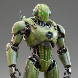 Close-up shot, 3d hard surface design, octane rendered, robotic bionic Technical, robotic Cactus design, hardops, Bionic Arms and eyes, artstation trending, wow, 8k, intricate, highly detailed, digital painting, artstation, concept art, smooth, sharp focus, illustration, Unreal Engine 5, 8K, art by Moebius, artgerm and Greg Rutkowski, Alphonse Mucha