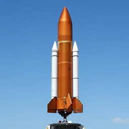orange nasa rocket