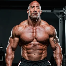 dwayne the rock johnson with muscles on muscles on muscles