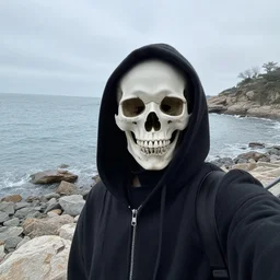 death reaper on vacations, selfie