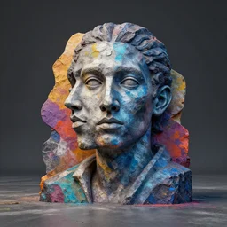3 d graffiti sculpture by daim. octane render. mirko reisser.
