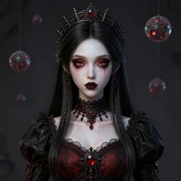 gothic princess portrait, makinami. by casey baugh, by rembrandt, mandelbulb 3 d