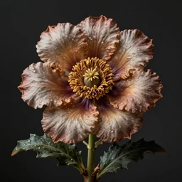 grotesque flower , ultradetailed, ultrarealistic, octane render by Giuseppe Arcimboldo