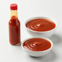 hot sauce combo meal, just hot sauce, lots of sauce, bowl of sauce, food photography