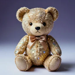 a teddy bear made out of glitter and stardust, ultra detailed, cinestill 8 0 0