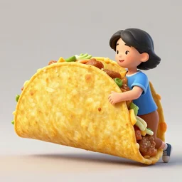 your mom getting hit by a comically large taco
