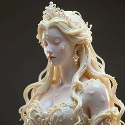 wonderful princess of cream liquid vines with a liquid cream liquid skin, ornate 8 k gorgeous intricate liquid cream detailed, accent white lighting, dramatic light, octane render