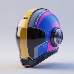 cyberpunk helmet stylized borderland sci fiction vray render octane