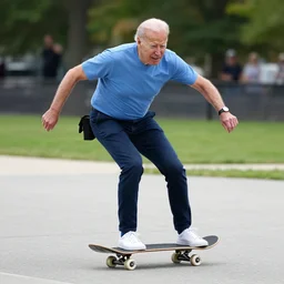 still of joe biden riding a skateboard, hd