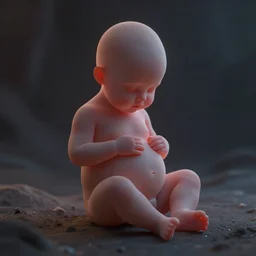 unborn lonely soul, cinematic lighting, octane render, trending on artstation, artstationHD, artstationHQ, unreal engine, 8k digital painting