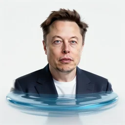 elon musk as a puddle of water