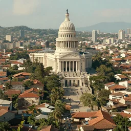 establishing shot of the capital city of ancapistan