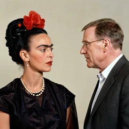 photo of frida kahlo having a conversation with walter white