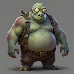 a detailed painting of a fat zombie, by justin gerard, digital art, realistic painting, dnd, character design, trending on artstation