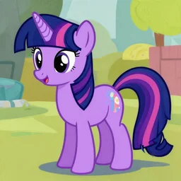 A Bauhaus style painting of Twilight Sparkle from My Little Pony