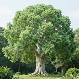 gigantic jade tree in a forest