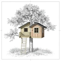 a blueprint of a treehouse design