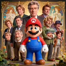 highly detailed vfx portrait of robert de niro as mario bros, stephen bliss, unreal engine, greg rutkowski, loish, rhads, beeple, makoto shinkai and lois van baarle, ilya kuvshinov, rossdraws, tom bagshaw, alphonse mucha, global illumination, detailed and intricate environment