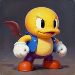 super meat boy, video game character, highly detailed, oil painting, trending on artstation