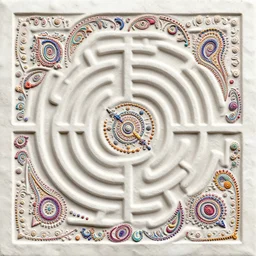 embossed bumpy maze fractal organic haeckel colorful paisley