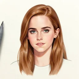 wow this guy draws celebs as anime characters and his emma watson drawing is insane