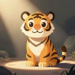 simple tiger clip art cartoon