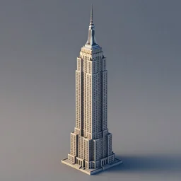 3 d render of a building, octane render, blender 3 d, empire state building model