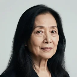 an amazing award winning portrait photo of a old woman with black long hair, cinematic masterpiece