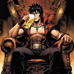 about a picture from al simmons, alias spawn, enjoying a cold beer on his throne, 1 9 9 5 by todd mcfarlane