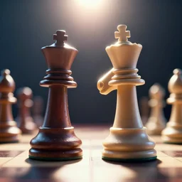 two chess pieces hitting each other ultra realistic, lens flare, atmosphere, glow, detailed, intricate, full of colour, cinematic lighting, trending on artstation, 4 k, hyperrealistic, focused, extreme details, unreal engine 5, cinematic, masterpiece, ultra realistic, hyper realistic, highly detailed, sharp focus, digital art