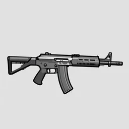 toxic liquid, assault rifle, futuristic, simple vector sketch