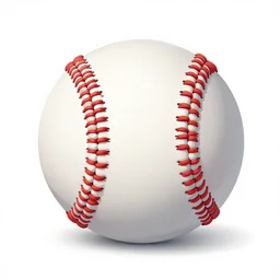 2 d vector of a baseball with white background